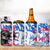 Statue of Liberty Graffiti Street Art 4 in 1 Can Cooler Tumbler America Text and 4th of July Theme in Red White and Blue Design - Wonder Print Shop