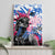 Statue of Liberty Graffiti Street Art Canvas Wall Art America Text and 4th of July Theme in Red White and Blue Design - Wonder Print Shop