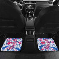 Statue of Liberty Graffiti Street Art Car Mats America Text and 4th of July Theme in Red White and Blue Design - Wonder Print Shop