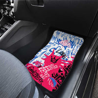 Statue of Liberty Graffiti Street Art Car Mats America Text and 4th of July Theme in Red White and Blue Design - Wonder Print Shop