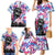 Statue of Liberty Graffiti Street Art Family Matching Mermaid Dress and Hawaiian Shirt America Text and 4th of July Theme in Red White and Blue Design - Wonder Print Shop