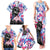 Statue of Liberty Graffiti Street Art Family Matching Tank Maxi Dress and Hawaiian Shirt America Text and 4th of July Theme in Red White and Blue Design - Wonder Print Shop