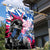 Statue of Liberty Graffiti Street Art Garden Flag America Text and 4th of July Theme in Red White and Blue Design - Wonder Print Shop