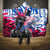 Statue of Liberty Graffiti Street Art Hooded Blanket America Text and 4th of July Theme in Red White and Blue Design - Wonder Print Shop
