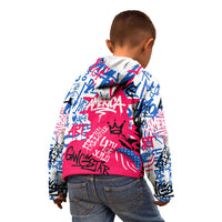 Statue of Liberty Graffiti Street Art Kid Hoodie America Text and 4th of July Theme in Red White and Blue Design - Wonder Print Shop