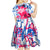 Statue of Liberty Graffiti Street Art Kid Short Sleeve Dress America Text and 4th of July Theme in Red White and Blue Design - Wonder Print Shop