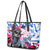 Statue of Liberty Graffiti Street Art Leather Tote Bag America Text and 4th of July Theme in Red White and Blue Design - Wonder Print Shop