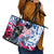 Statue of Liberty Graffiti Street Art Leather Tote Bag America Text and 4th of July Theme in Red White and Blue Design - Wonder Print Shop
