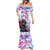 Statue of Liberty Graffiti Street Art Mermaid Dress America Text and 4th of July Theme in Red White and Blue Design - Wonder Print Shop