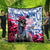 Statue of Liberty Graffiti Street Art Quilt America Text and 4th of July Theme in Red White and Blue Design - Wonder Print Shop