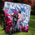 Statue of Liberty Graffiti Street Art Quilt America Text and 4th of July Theme in Red White and Blue Design - Wonder Print Shop
