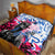 Statue of Liberty Graffiti Street Art Quilt America Text and 4th of July Theme in Red White and Blue Design - Wonder Print Shop