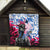 Statue of Liberty Graffiti Street Art Quilt America Text and 4th of July Theme in Red White and Blue Design - Wonder Print Shop