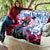 Statue of Liberty Graffiti Street Art Quilt America Text and 4th of July Theme in Red White and Blue Design - Wonder Print Shop