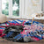 Statue of Liberty Graffiti Street Art Round Carpet America Text and 4th of July Theme in Red White and Blue Design - Wonder Print Shop