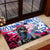 Statue of Liberty Graffiti Street Art Rubber Doormat America Text and 4th of July Theme in Red White and Blue Design - Wonder Print Shop