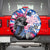 Statue of Liberty Graffiti Street Art Spare Tire Cover America Text and 4th of July Theme in Red White and Blue Design - Wonder Print Shop