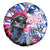 Statue of Liberty Graffiti Street Art Spare Tire Cover America Text and 4th of July Theme in Red White and Blue Design - Wonder Print Shop