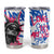Statue of Liberty Graffiti Street Art Tumbler Cup America Text and 4th of July Theme in Red White and Blue Design - Wonder Print Shop