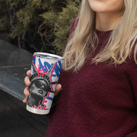 Statue of Liberty Graffiti Street Art Tumbler Cup America Text and 4th of July Theme in Red White and Blue Design - Wonder Print Shop