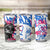 Statue of Liberty Graffiti Street Art Tumbler Cup America Text and 4th of July Theme in Red White and Blue Design - Wonder Print Shop