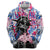 Statue of Liberty Graffiti Street Art Zip Hoodie America Text and 4th of July Theme in Red White and Blue Design - Wonder Print Shop