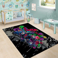 Teddy Bear Hip Hop Graffiti Street Art Area Rug Crown Shades and Colorful Spray Paint Design - Wonder Print Shop