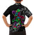 Teddy Bear Hip Hop Graffiti Street Art Family Matching Summer Maxi Dress and Hawaiian Shirt Crown Shades and Colorful Spray Paint Design - Wonder Print Shop