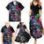 Teddy Bear Hip Hop Graffiti Street Art Family Matching Summer Maxi Dress and Hawaiian Shirt Crown Shades and Colorful Spray Paint Design - Wonder Print Shop