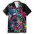 Teddy Bear Hip Hop Graffiti Street Art Family Matching Summer Maxi Dress and Hawaiian Shirt Crown Shades and Colorful Spray Paint Design - Wonder Print Shop