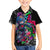 Teddy Bear Hip Hop Graffiti Street Art Family Matching Summer Maxi Dress and Hawaiian Shirt Crown Shades and Colorful Spray Paint Design - Wonder Print Shop