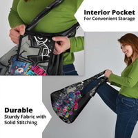 Teddy Bear Hip Hop Graffiti Street Art Grocery Bag Crown Shades and Colorful Spray Paint Design - Wonder Print Shop