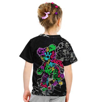 Teddy Bear Hip Hop Graffiti Street Art Kid T Shirt Crown Shades and Colorful Spray Paint Design - Wonder Print Shop