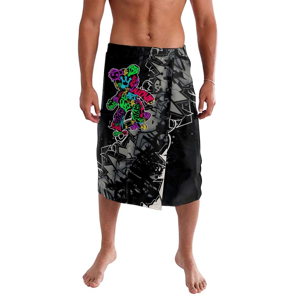 Teddy Bear Hip Hop Graffiti Street Art Lavalava Crown Shades and Colorful Spray Paint Design - Wonder Print Shop