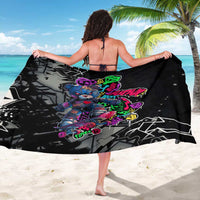 Teddy Bear Hip Hop Graffiti Street Art Sarong Crown Shades and Colorful Spray Paint Design - Wonder Print Shop