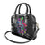 Teddy Bear Hip Hop Graffiti Street Art Shoulder Handbag Crown Shades and Colorful Spray Paint Design - Wonder Print Shop