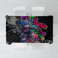 Teddy Bear Hip Hop Graffiti Street Art Tablecloth Crown Shades and Colorful Spray Paint Design - Wonder Print Shop