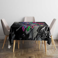 Teddy Bear Hip Hop Graffiti Street Art Tablecloth Crown Shades and Colorful Spray Paint Design - Wonder Print Shop