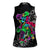 Teddy Bear Hip Hop Graffiti Street Art Women Sleeveless Polo Shirt Crown Shades and Colorful Spray Paint Design - Wonder Print Shop
