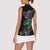 Teddy Bear Hip Hop Graffiti Street Art Women Sleeveless Polo Shirt Crown Shades and Colorful Spray Paint Design - Wonder Print Shop