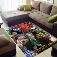 Nelson Mandela Area Rug Street Spray Art Recreating The Life Of A Great Man - Wonder Print Shop