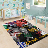 Nelson Mandela Area Rug Street Spray Art Recreating The Life Of A Great Man - Wonder Print Shop