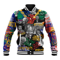 Nelson Mandela Baseball Jacket Street Spray Art Recreating The Life Of A Great Man - Wonder Print Shop
