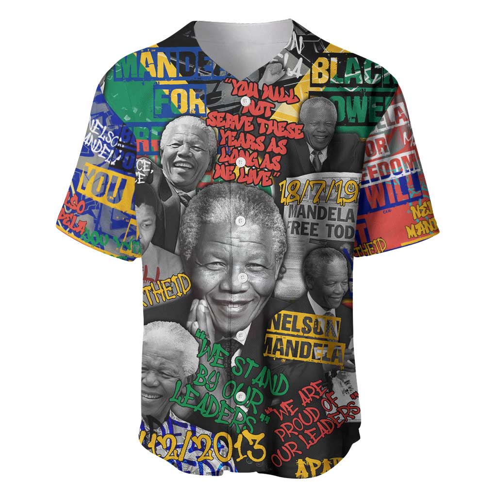 Nelson Mandela Baseball Jersey Street Spray Art Recreating The Life Of A Great Man - Wonder Print Shop