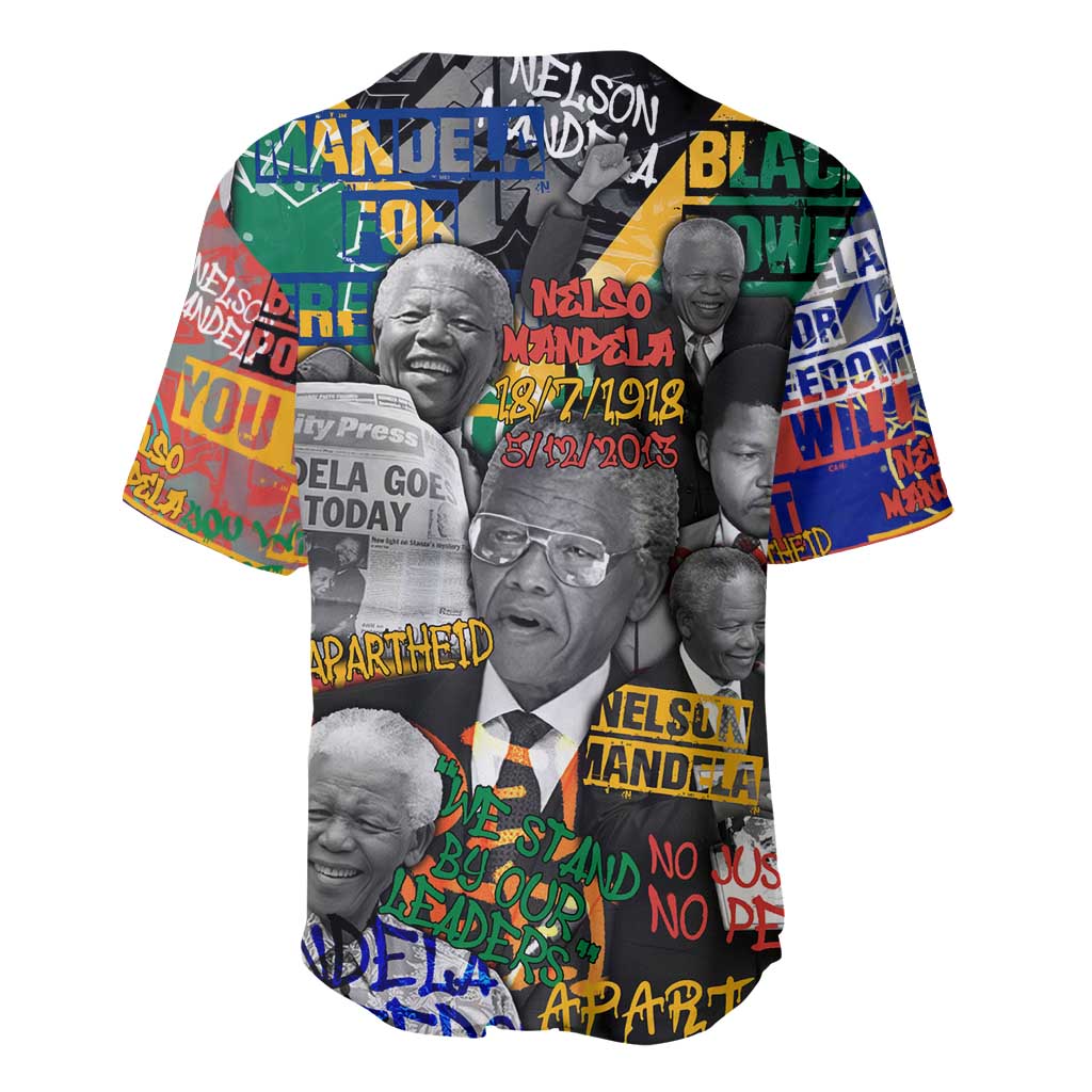 Nelson Mandela Baseball Jersey Street Spray Art Recreating The Life Of A Great Man - Wonder Print Shop