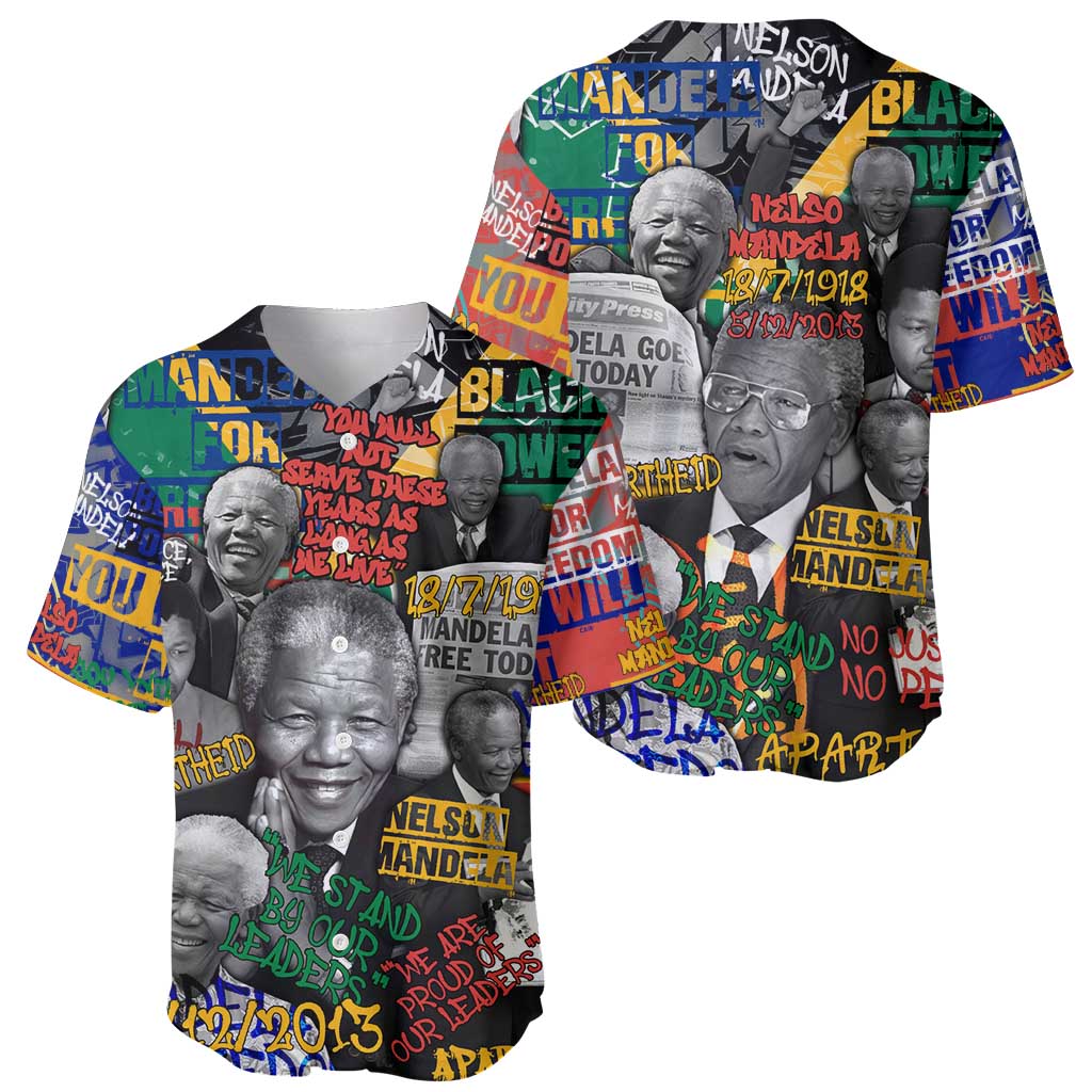Nelson Mandela Baseball Jersey Street Spray Art Recreating The Life Of A Great Man - Wonder Print Shop