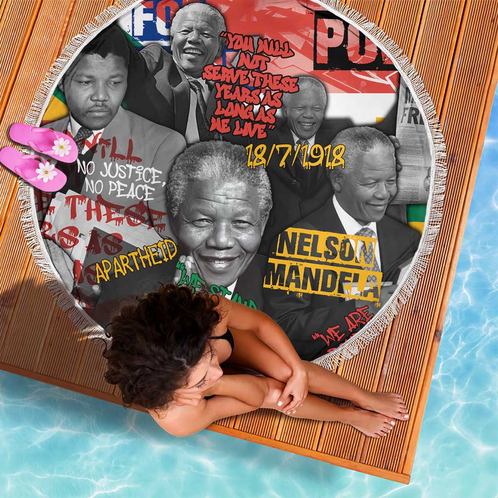 Nelson Mandela Beach Blanket Street Spray Art Recreating The Life Of A Great Man - Wonder Print Shop