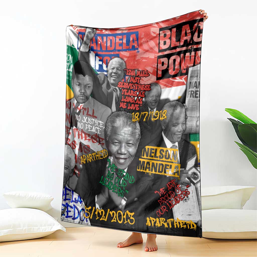 Nelson Mandela Blanket Street Spray Art Recreating The Life Of A Great Man - Wonder Print Shop