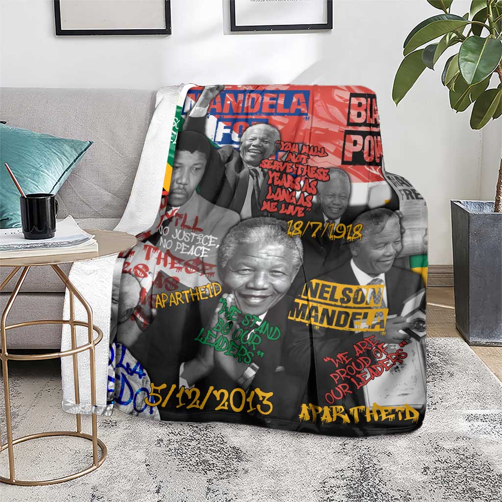 Nelson Mandela Blanket Street Spray Art Recreating The Life Of A Great Man - Wonder Print Shop