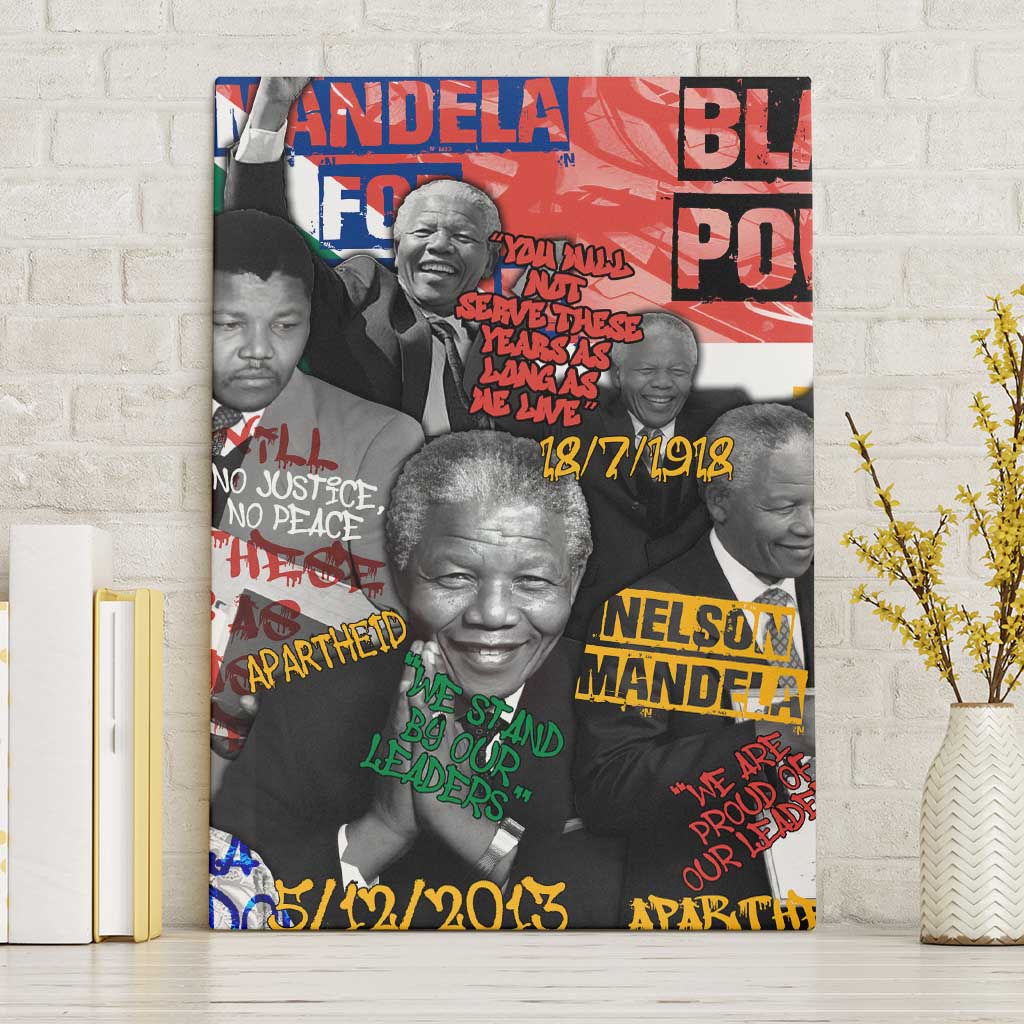 Nelson Mandela Canvas Wall Art Street Spray Art Recreating The Life Of A Great Man - Wonder Print Shop